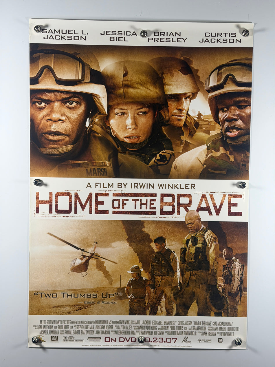 HOME OF THE BRAVE 2007 Original Home Video Poster 27x40 SS Rolled Samuel L. Jackson Jessica Biel - Joe's Geek VLT