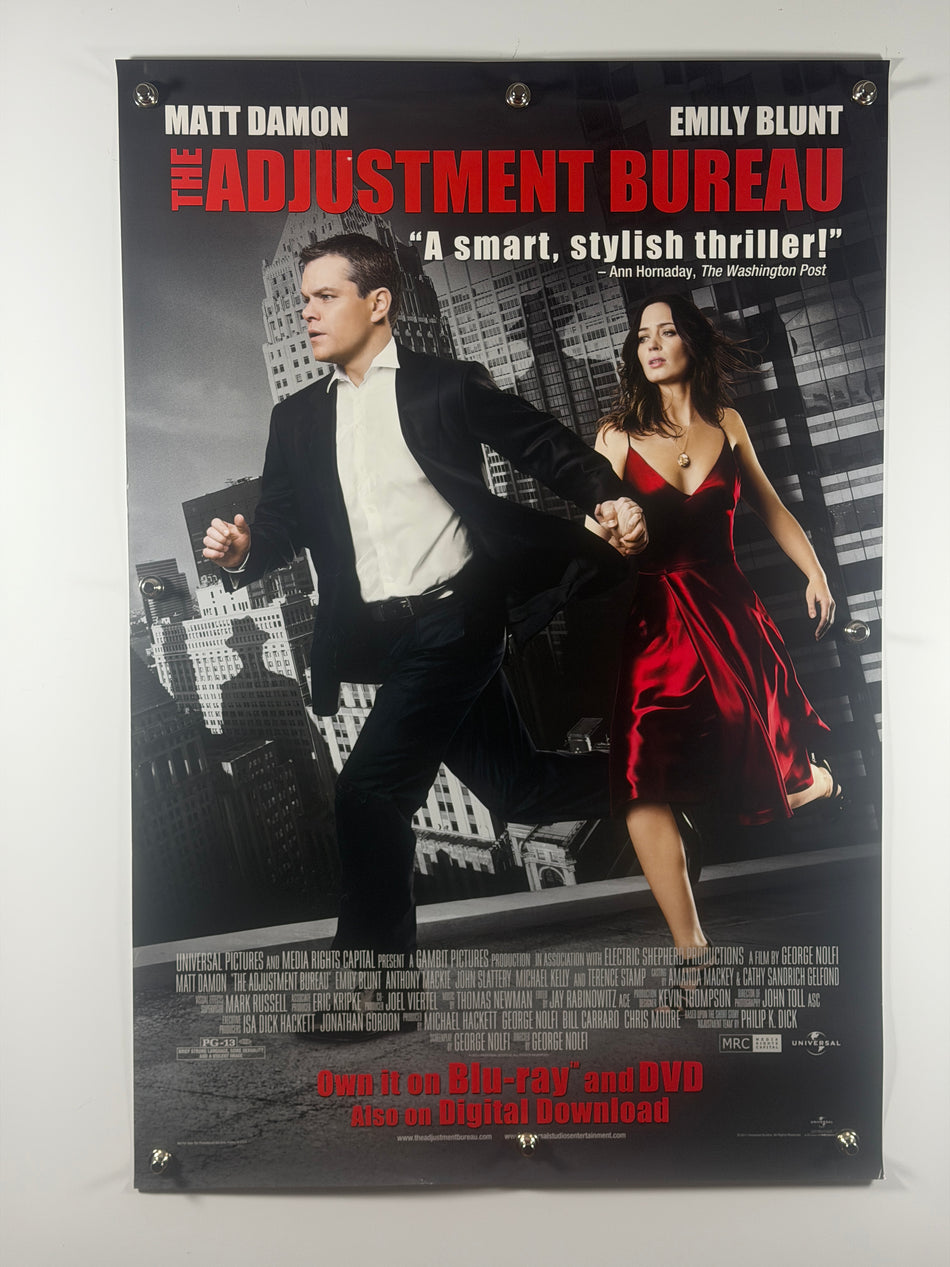 THE ADJUSTMENT BUREAU 2011 Original Home Video Poster 27x40 SS Rolled Matt Damon Emily Blunt - Joe's Geek VLT