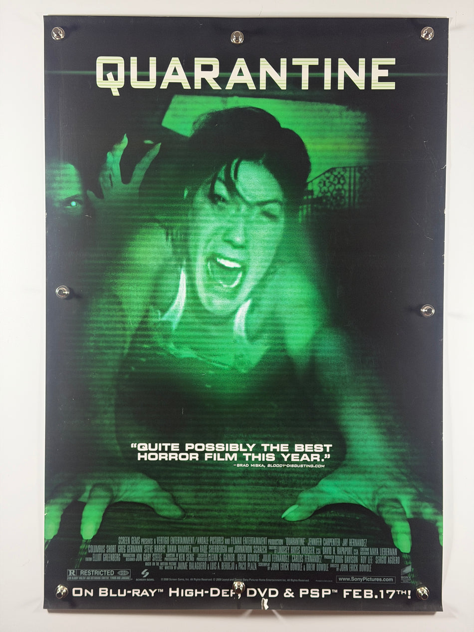 QUARANTINE 2009 Original Home Video Poster 27x40 SS Rolled Jennifer Carpenter Jay Hernandez - Joe's Geek VLT