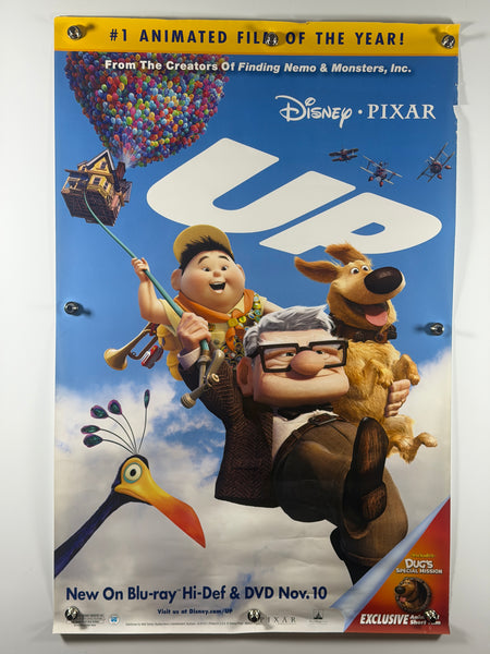 UP 2009 Original Home Video Poster 27x40 SS Rolled Disney Pixar Carl Russell Dug - Joe's Geek VLT