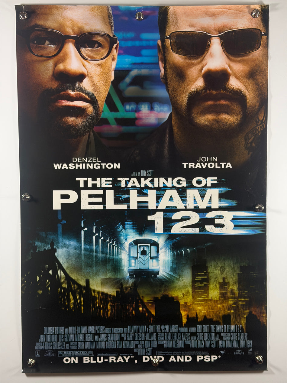 THE TAKING OF PELHAM 123 2009 Original Home Video Poster 27x40 SS Rolled Denzel Washington John Travolta - Joe's Geek VLT