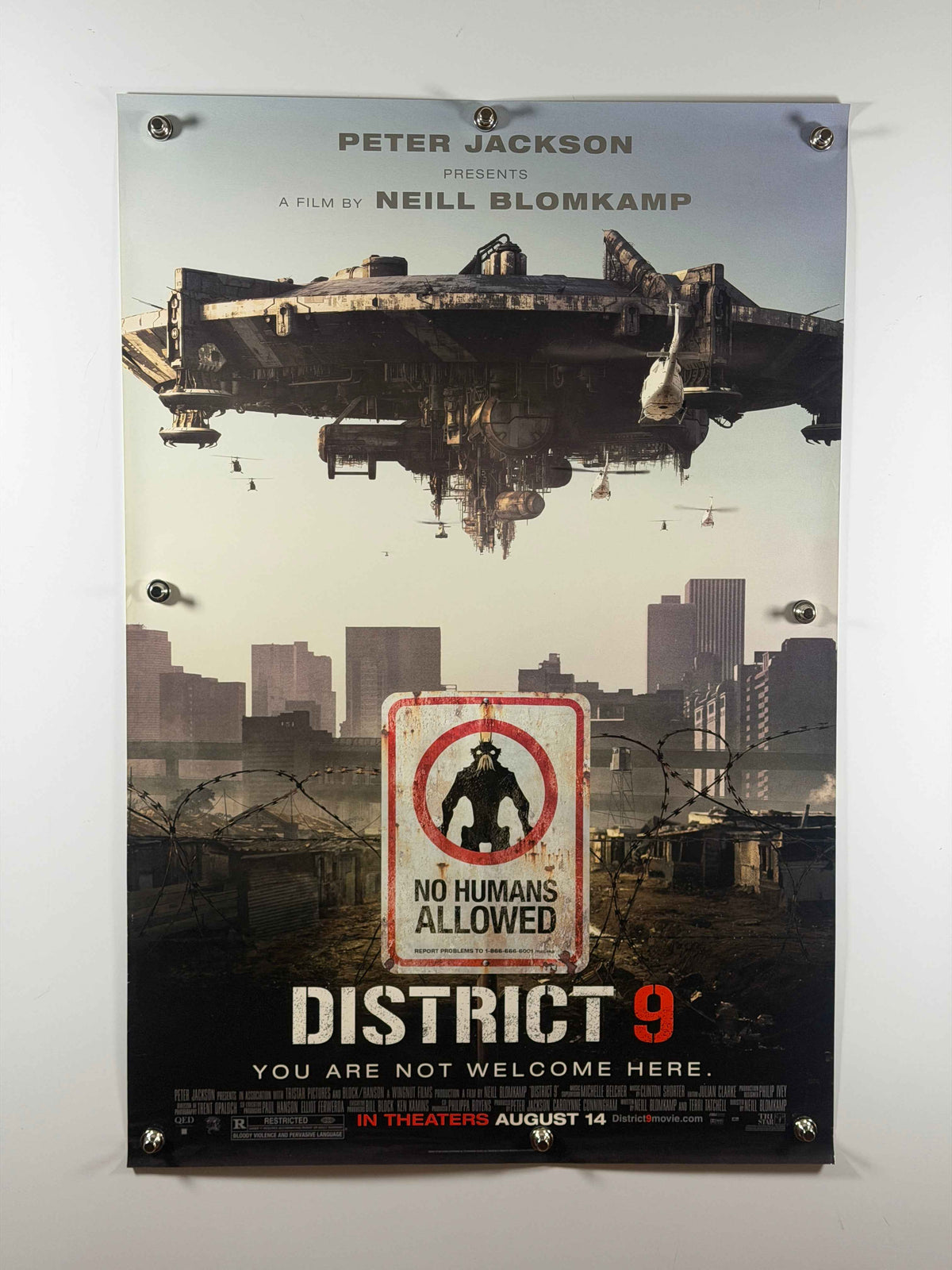 DISTRICT 9 2009 Original Movie Poster 27x40 Rolled DS Sci-Fi Teaser
