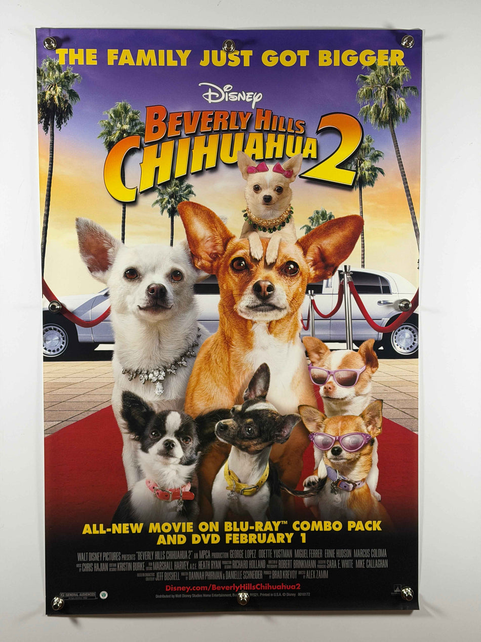 BEVERLY HILLS CHIHUAHUA 2 2011 Original Home Video Poster 27x40 SS Rolled Disney Dog Movie