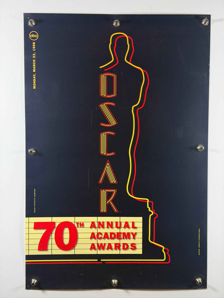 70TH ANNUAL ACADEMY AWARDS 1998 Original Event Poster Rolled Oscars ABC