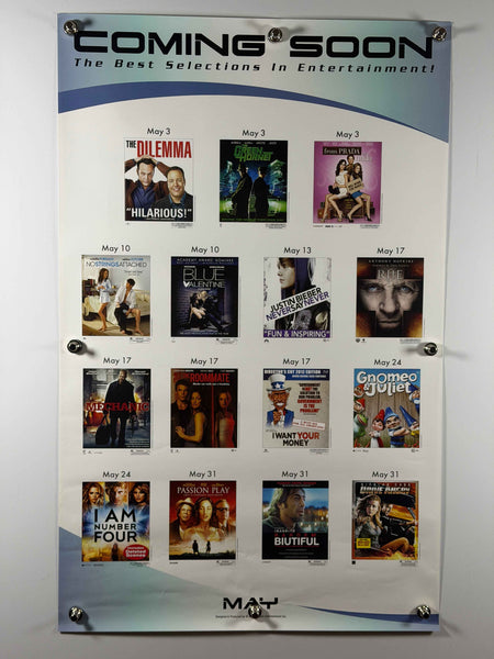 COMING SOON MAY 2011 Original Home Video Promo Poster 24x38 SS Rolled Studio Release Calendar