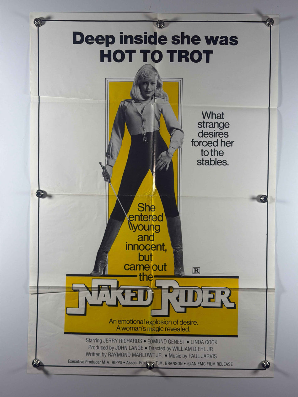NAKED RIDER 1974 Original Movie Poster 27x41 Folded Linda Cook Exploitation