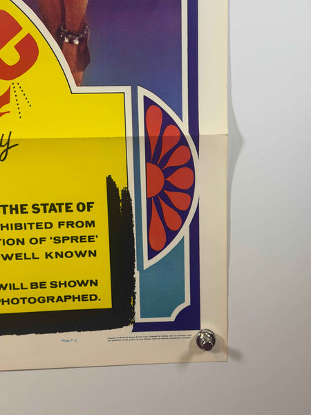 SPREE 1967 Original Movie Poster 27x41 Previously Folded Now Rolled One Sheet Jayne Mansfield Las Vegas