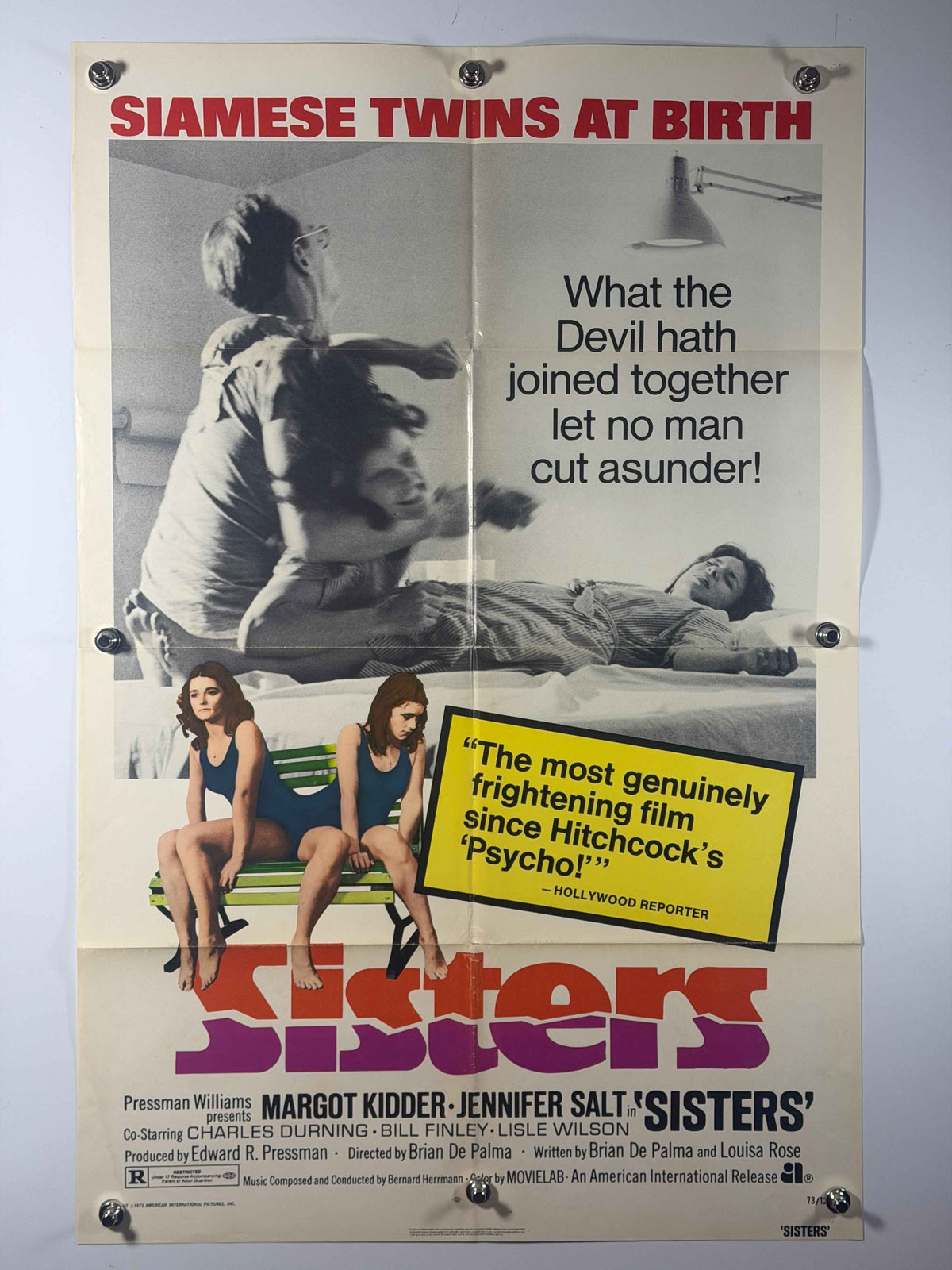 SISTERS 1973 Original Movie Poster 27x41 Rolled American International