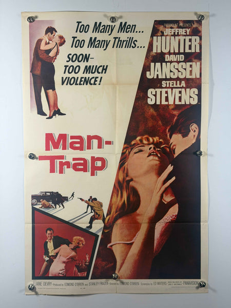 MAN-TRAP 1961 Original Movie Poster 27x41 Rolled SS Paramount