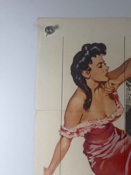 THE GIRL IN THE RED VELVET SWING 1955 Original Movie Poster 27x41 Rolled SS Joan Collins Farley Granger