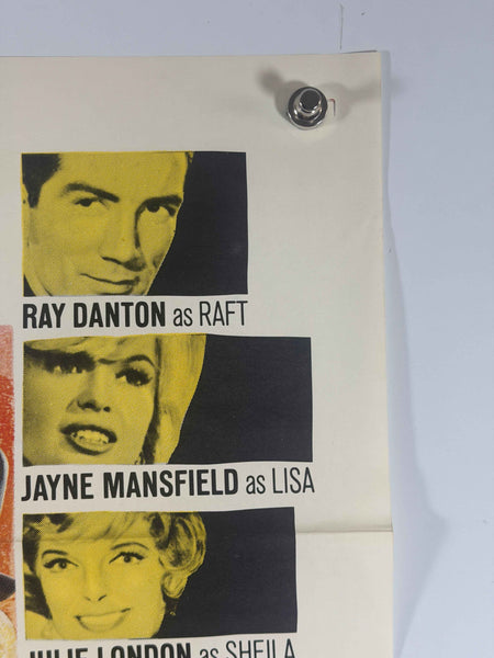THE GEORGE RAFT STORY 1961 Original Movie Poster 27x41 Rolled SS Allied Artists Jayne Mansfield