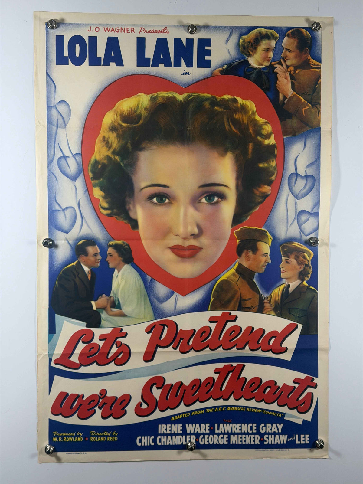 LET'S PRETEND WE'RE SWEETHEARTS 1945 Original Movie Poster 27x41 Rolled SS J.O. Wagner Lola Lane