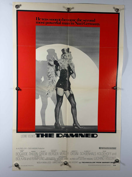 THE DAMNED 1969 Original Movie Poster 27x41 Rolled Dirk Bogarde Charlotte Rampling