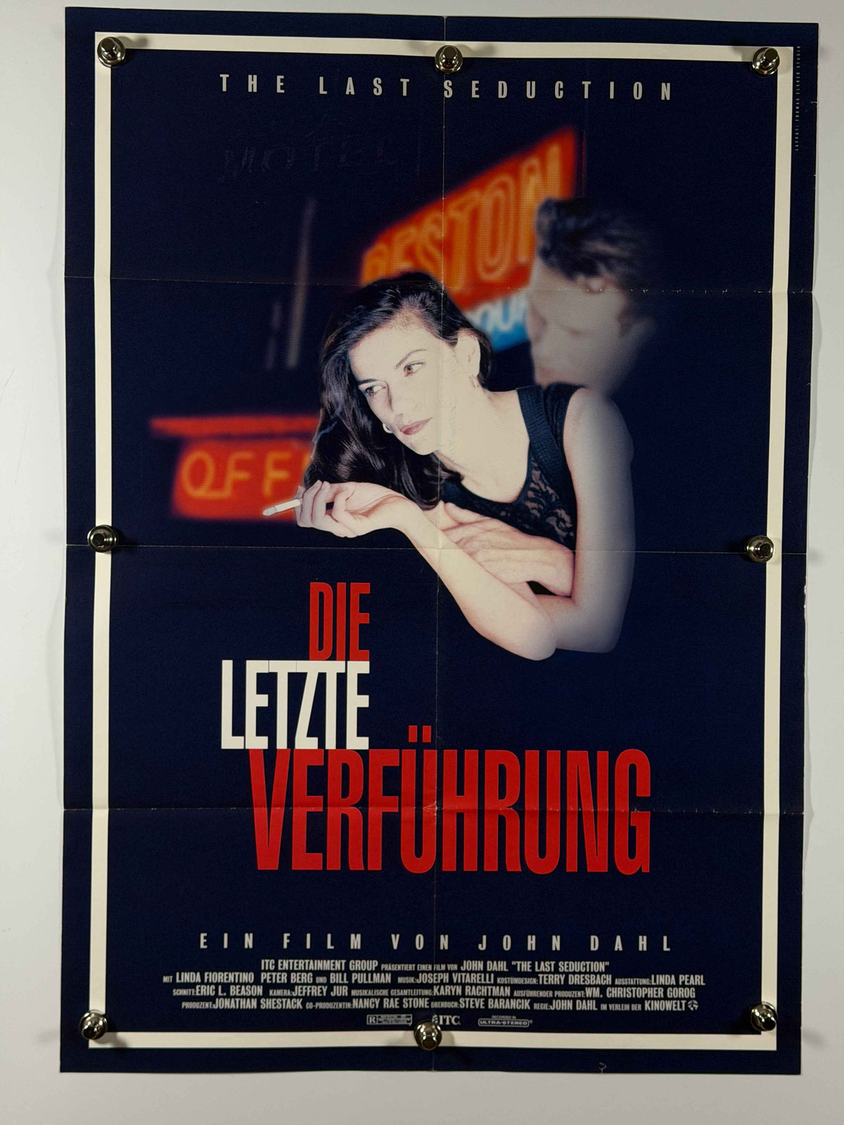 DIE LETZTE VERFÜHRUNG 1995 Original German Movie Poster 23X33 SS Rolled Linda Fiorentino