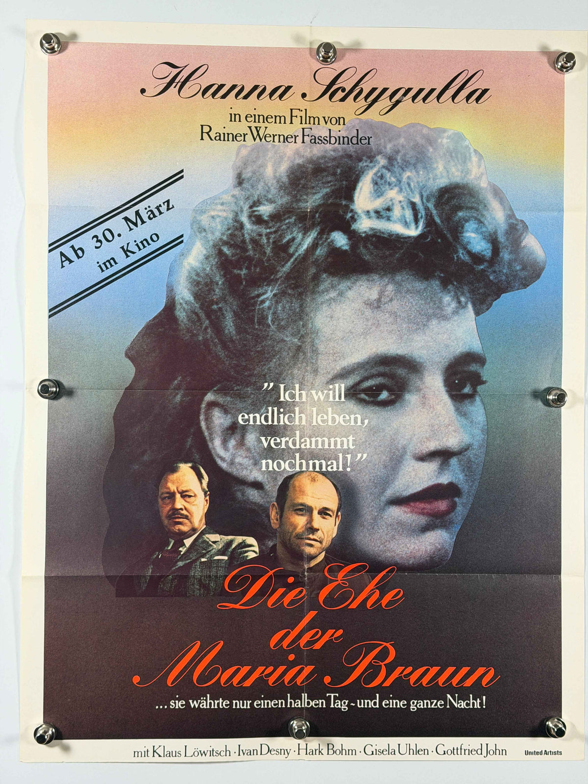 DIE EHE DER MARIA BRAUN 1979 Original German Movie Poster SS Rolled Hanna Schygulla