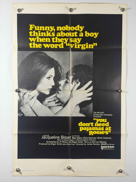 YOU DON'T NEED PAJAMAS AT ROSIE'S 1969 Original Movie Poster 27x41 SS Rolled Jacqueline Bisset