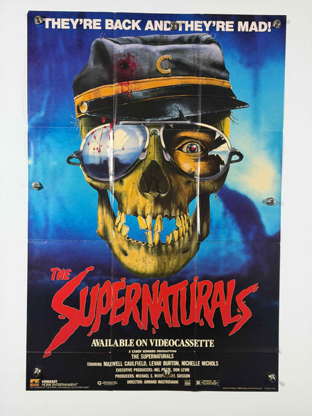 THE SUPERNATURALS 1986 Original Video Promo Poster 27x41 SS Rolled Maxwell Caulfield