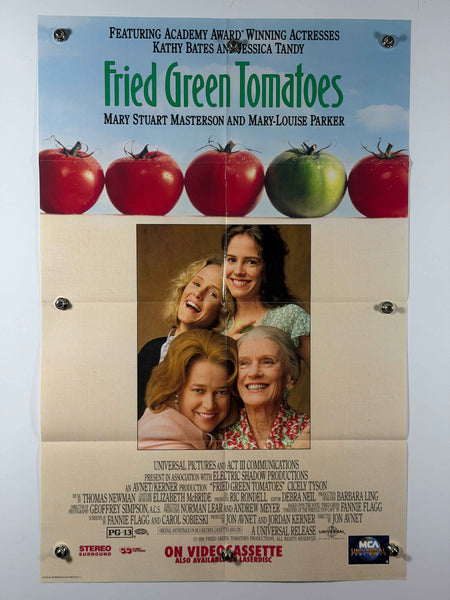 FRIED GREEN TOMATOES 1991 Original Video Release Poster 27x40 SS Rolled Kathy Bates Jessica Tandy