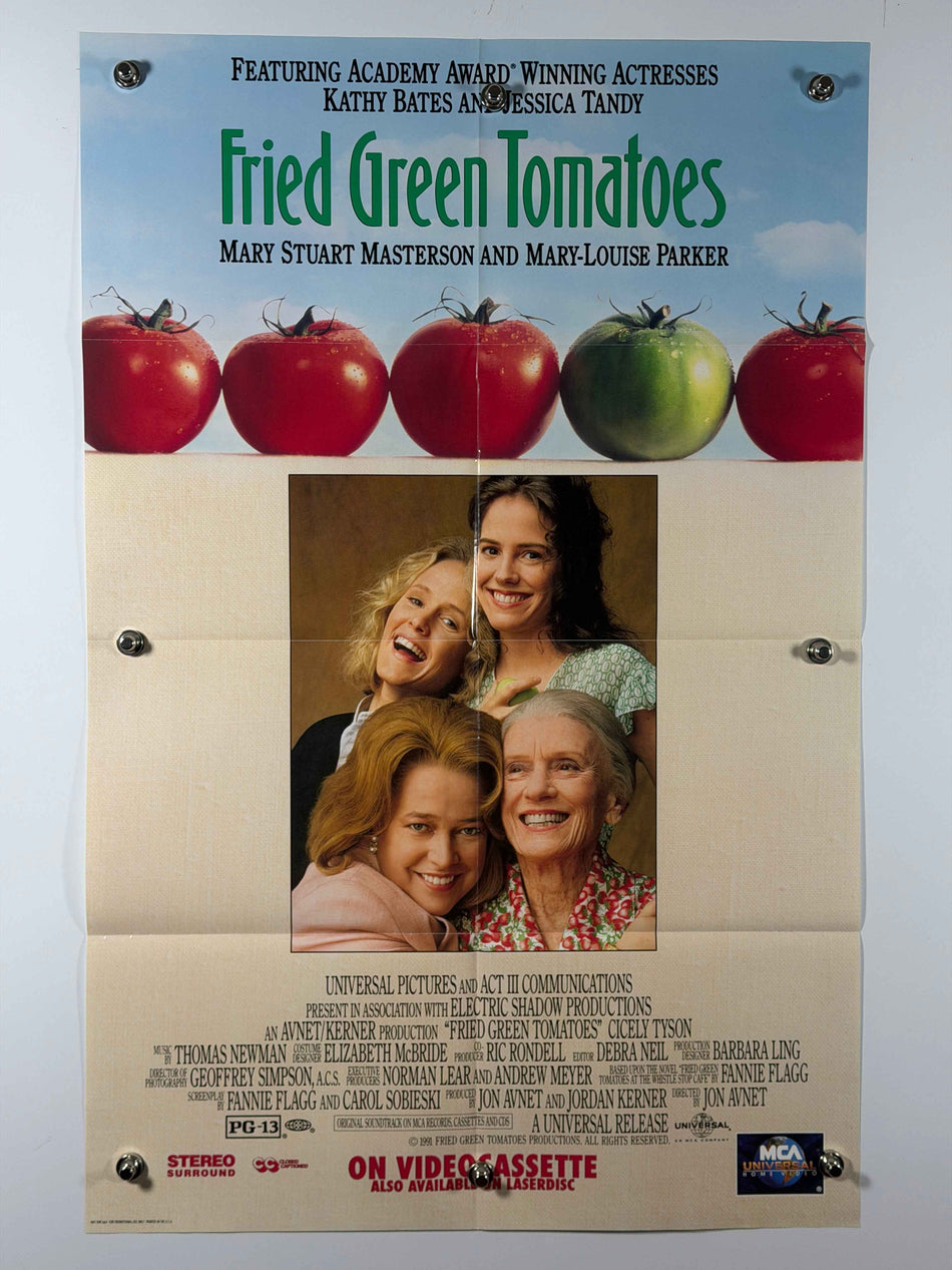 FRIED GREEN TOMATOES 1991 Original Video Release Poster 27x40 SS Rolled Kathy Bates Jessica Tandy