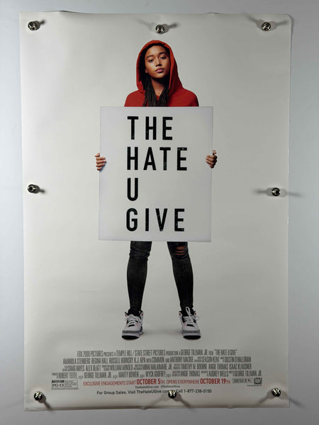 THE HATE U GIVE 2018 Original USA Movie Poster 27x40 DS Rolled Amandla Stenberg