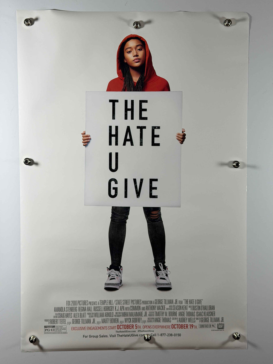 THE HATE U GIVE 2018 Original USA Movie Poster 27x40 DS Rolled Amandla Stenberg