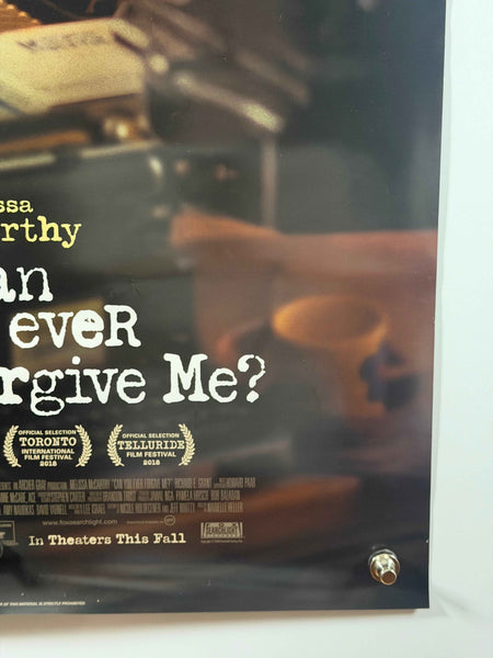 CAN YOU EVER FORGIVE ME? 2018 Original USA Movie Poster 27x40 DS Rolled Melissa McCarthy