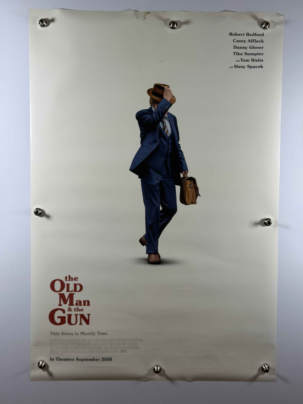 THE OLD MAN & THE GUN 2018 Original Movie Poster 27x40 DS Rolled Robert Redford Casey Affleck