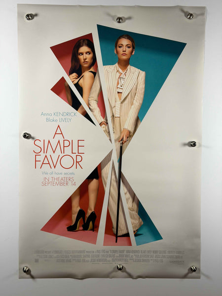 A SIMPLE FAVOR 2018 Original USA Movie Poster 27x40 DS Rolled Anna Kendrick Blake Lively