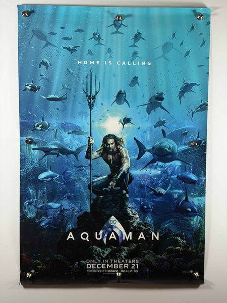 AQUAMAN 2018 Original Advance Movie Poster 27x40 DS Rolled Jason Momoa DC