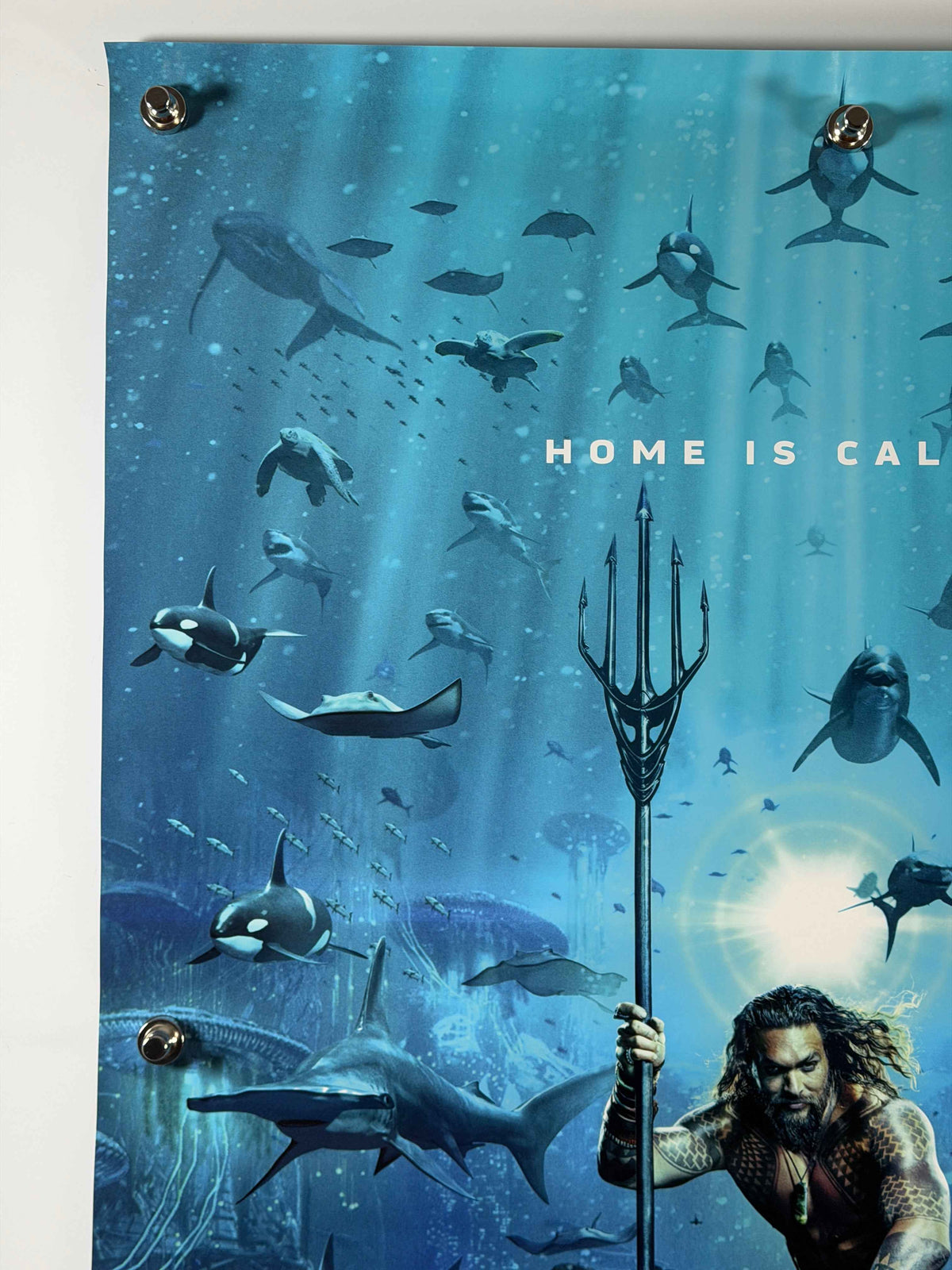 AQUAMAN 2018 Original Advance Movie Poster 27x40 DS Rolled Jason Momoa DC