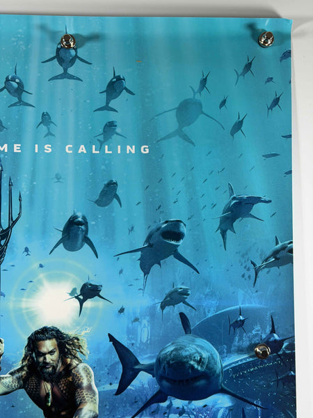 AQUAMAN 2018 Original Advance Movie Poster 27x40 DS Rolled Jason Momoa DC