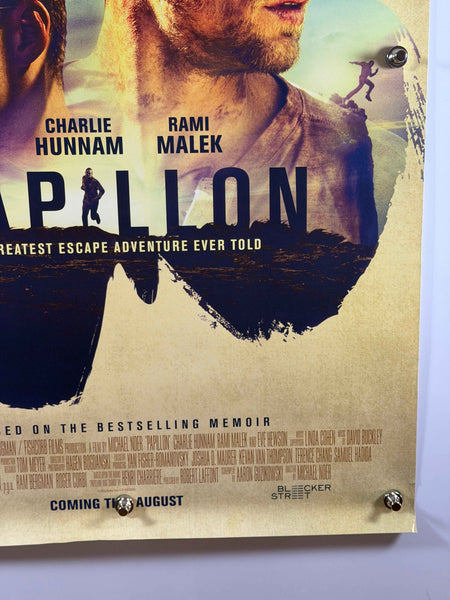 PAPILLON 2018 Original Movie Poster 27x40 DS Rolled Charlie Hunnam Rami Malek
