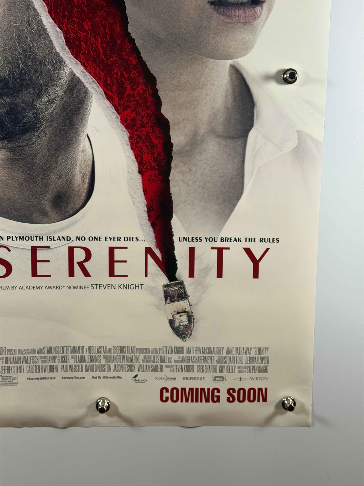 SERENITY 2018 Original Advance Movie Poster 27x40 DS Rolled Matthew McConaughey Anne Hathaway