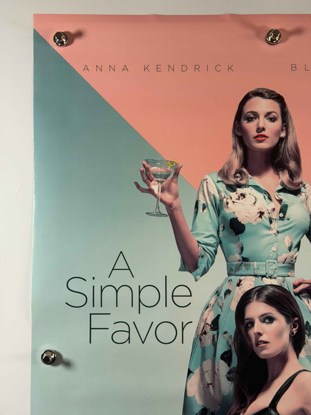 A SIMPLE FAVOR 2018 Original Advance Movie Poster 27x40 DS Rolled Anna Kendrick Blake Lively