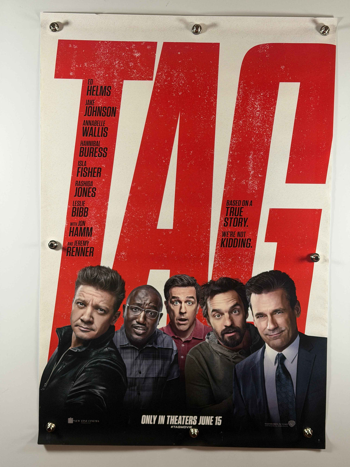 TAG 2018 Original Movie Poster 27x40 DS Rolled Jeremy Renner Jon Hamm