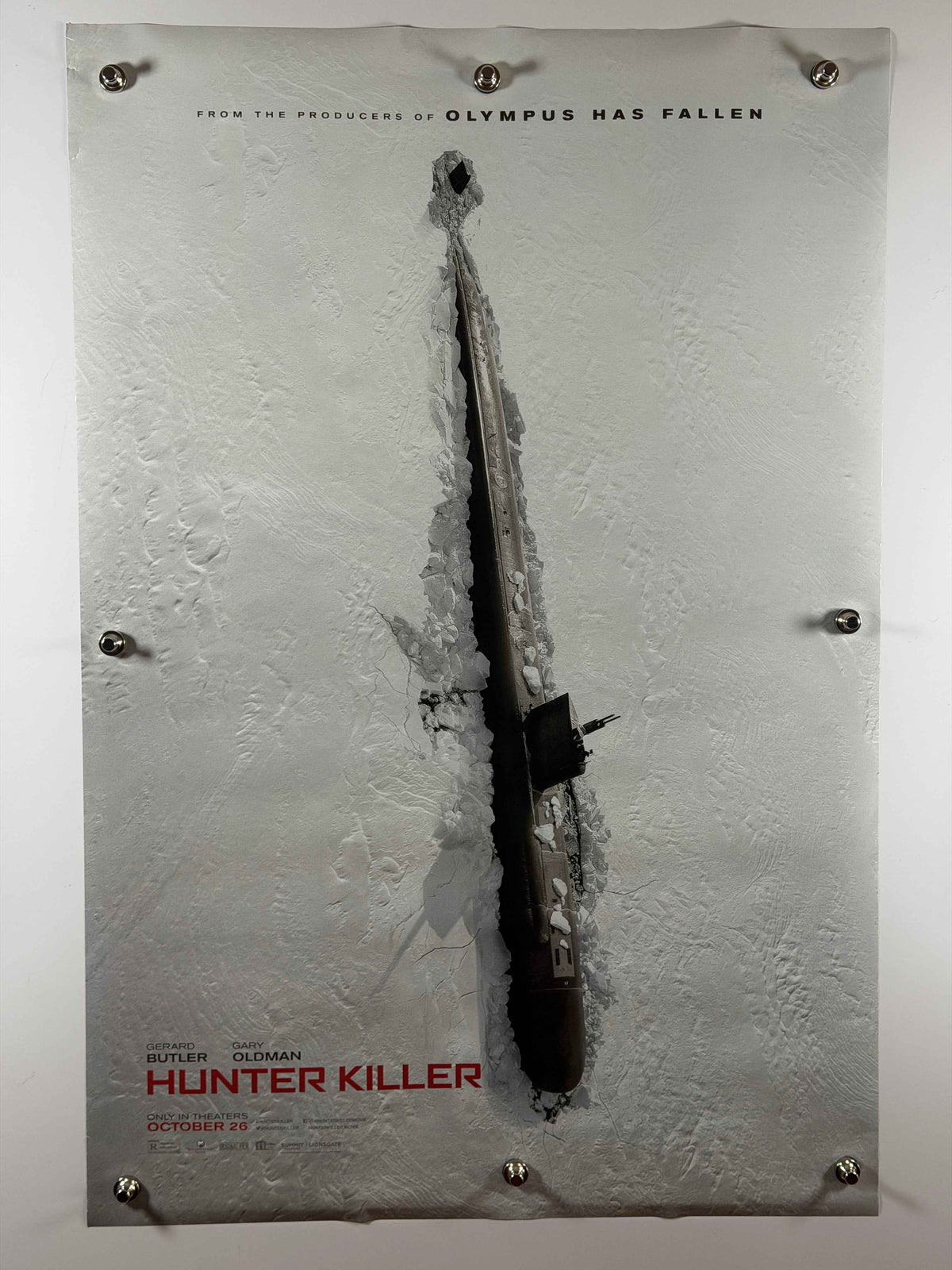 HUNTER KILLER 2018 Original Advance Movie Poster 27x40 DS Rolled Gerard Butler Gary Oldman