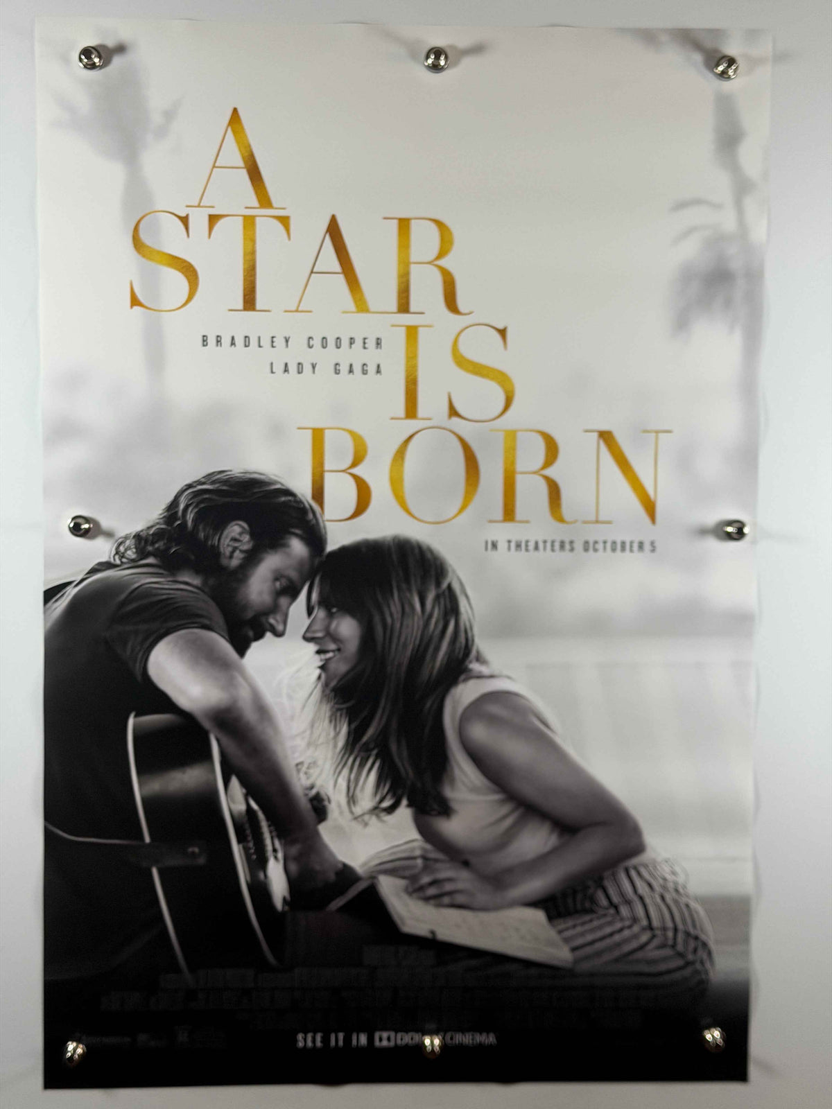 A STAR IS BORN 2018 Original Advance Movie Poster 27x40 DS Rolled Bradley Cooper Lady Gaga