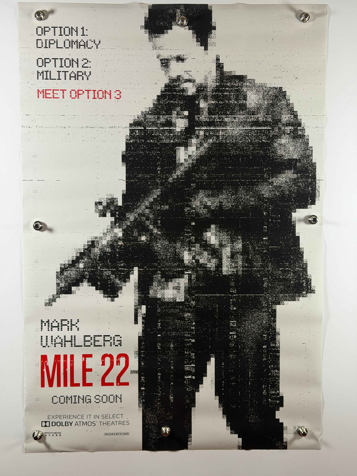 MILE 22 2018 Original Advance Movie Poster 27x40 DS Rolled Mark Wahlberg