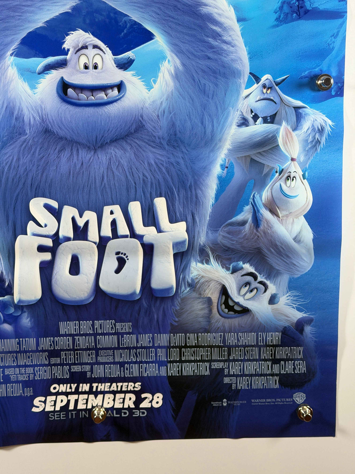 SMALLFOOT 2018 Original Movie Poster 27x40 DS Rolled Channing Tatum Zendaya