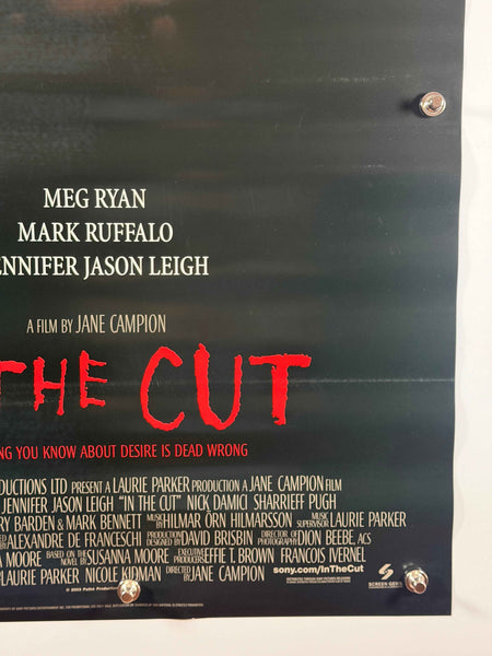 In the Cut 2003 Original Movie Poster 27x40 SS Rolled Poster Meg Ryan Mark Ruffalo