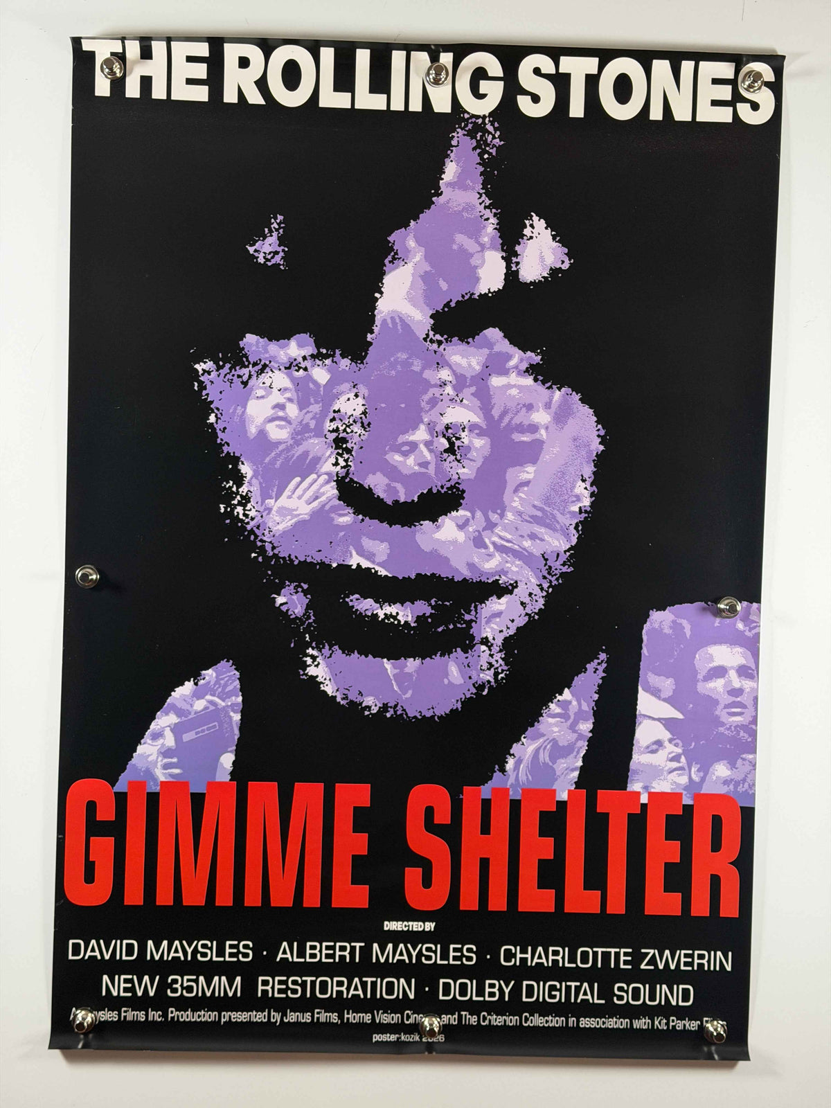 GIMME SHELTER 2006 Original 35mm Restoration Movie Poster 27x40 DS Rolled The Rolling Stones