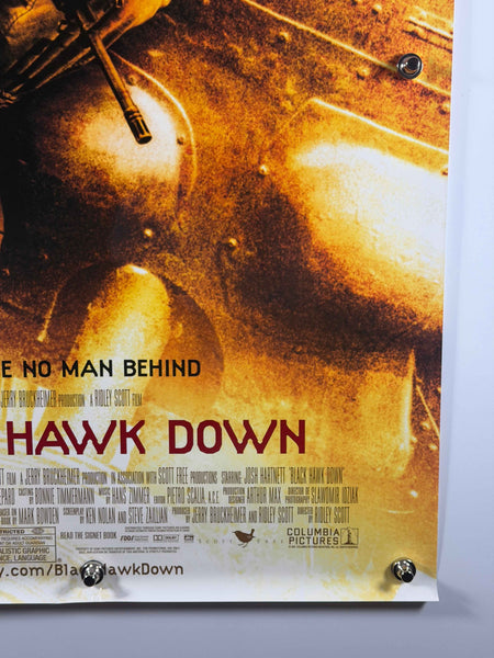 BLACK HAWK DOWN 2001 Original Movie Poster 27x40 Rolled Ridley Scott Josh Hartnett