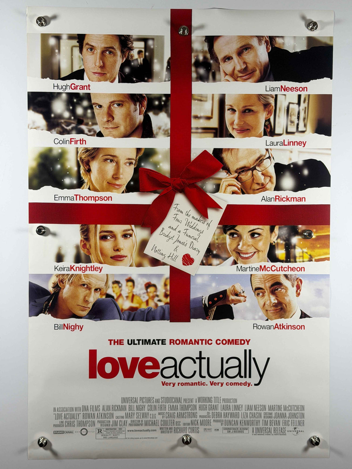 LOVE ACTUALLY 2003 Original Movie Poster 27x40 DS Rolled Hugh Grant Liam Neeson Keira Knightley