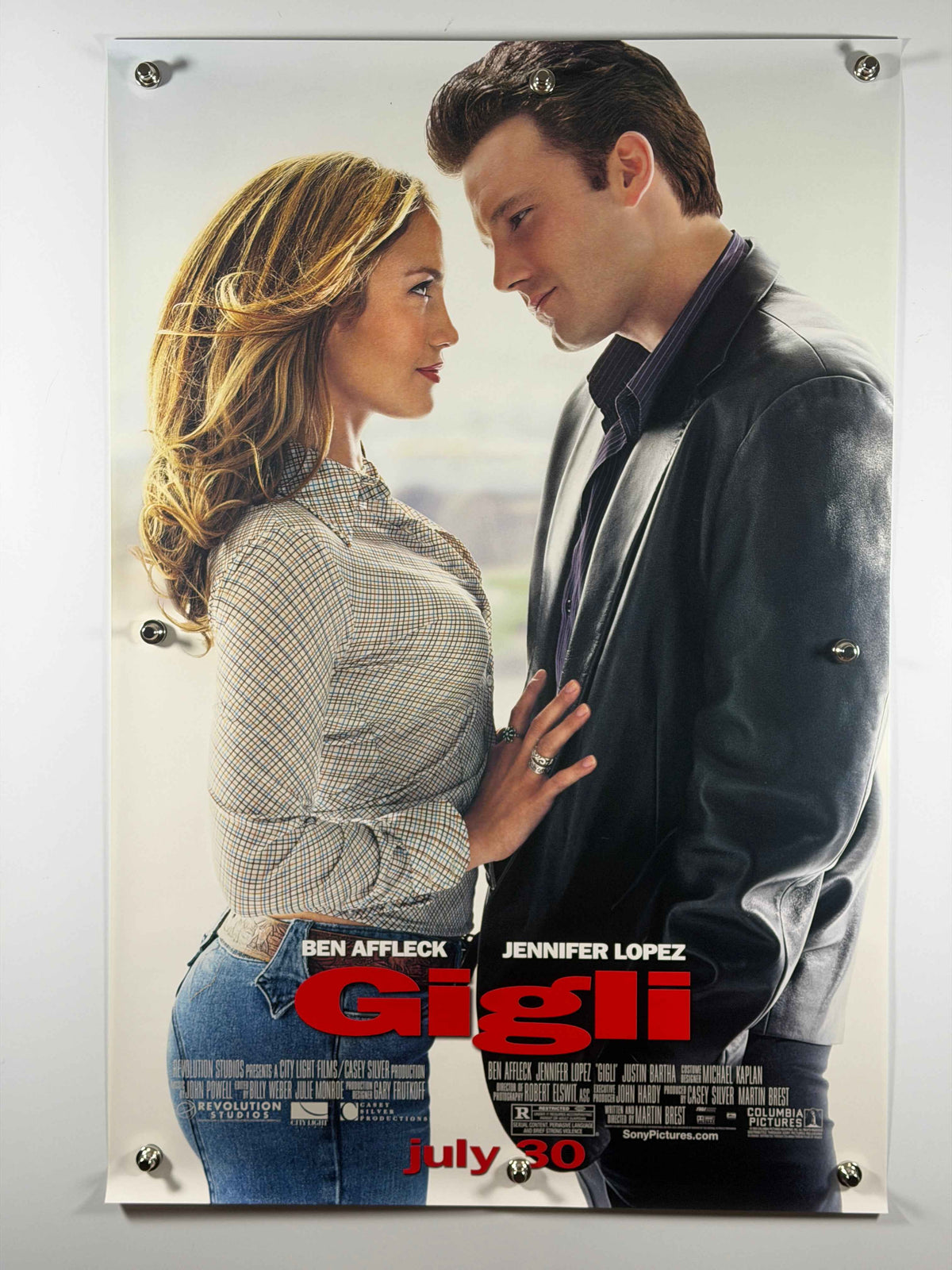GIGLI 2003 Original Movie Poster 27x40 DS Rolled Ben Affleck Jennifer Lopez