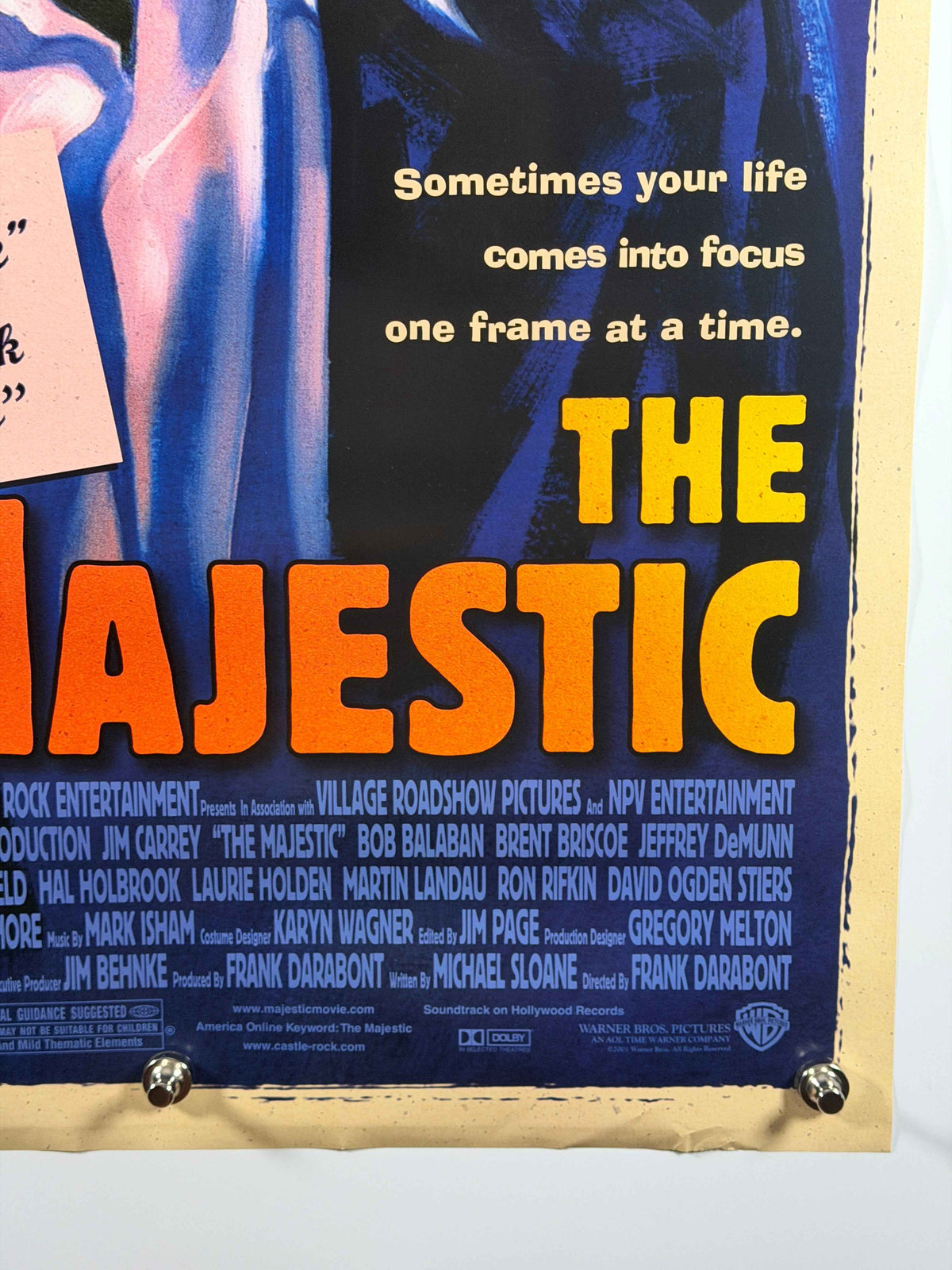 THE MAJESTIC 2001 Original Movie Poster 27x40 DS Rolled Poster Jim Carrey Frank Darabont