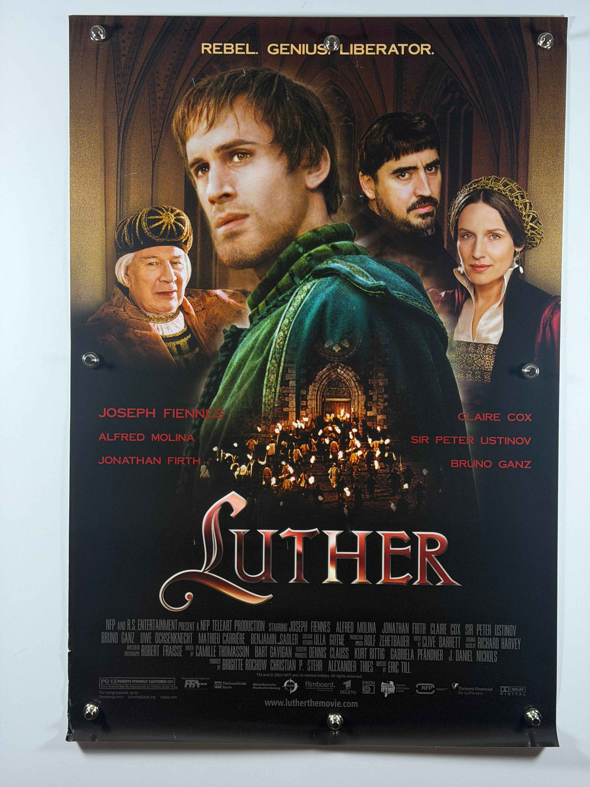LUTHER 2003 Original Movie Poster 27x40 SS Rolled Joseph Fiennes Alfred Molina