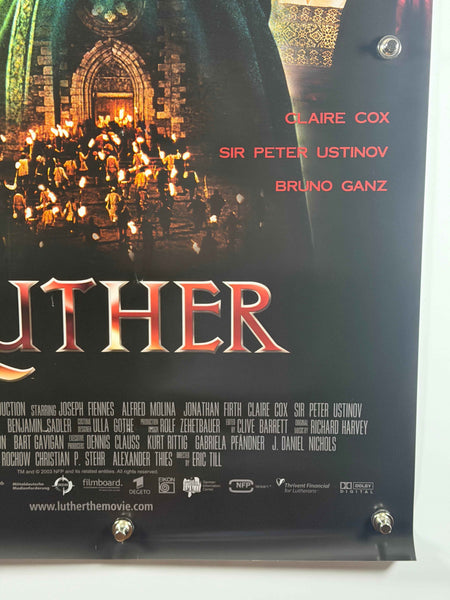 LUTHER 2003 Original Movie Poster 27x40 SS Rolled Joseph Fiennes Alfred Molina