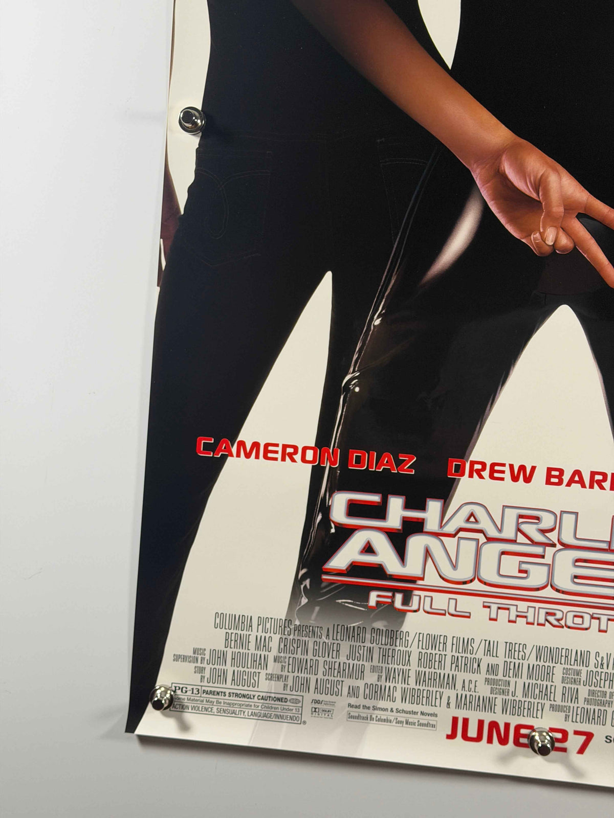 CHARLIE’S ANGELS: FULL THROTTLE 2003 Original Movie Poster 27x40 DS Rolled Cameron Diaz Drew Barrymore Lucy Liu