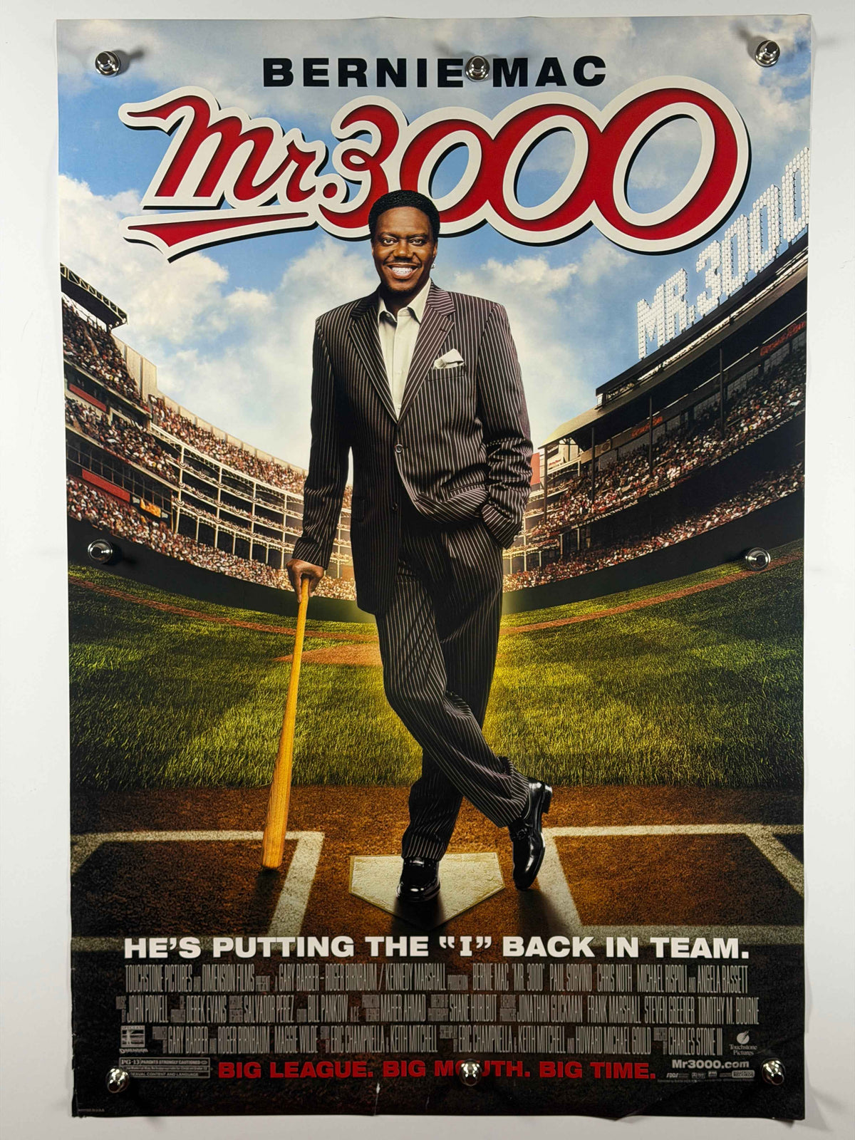 MR. 3000 2004 Original Movie Poster 27x40 DS Rolled Poster Bernie Mac Baseball Comedy