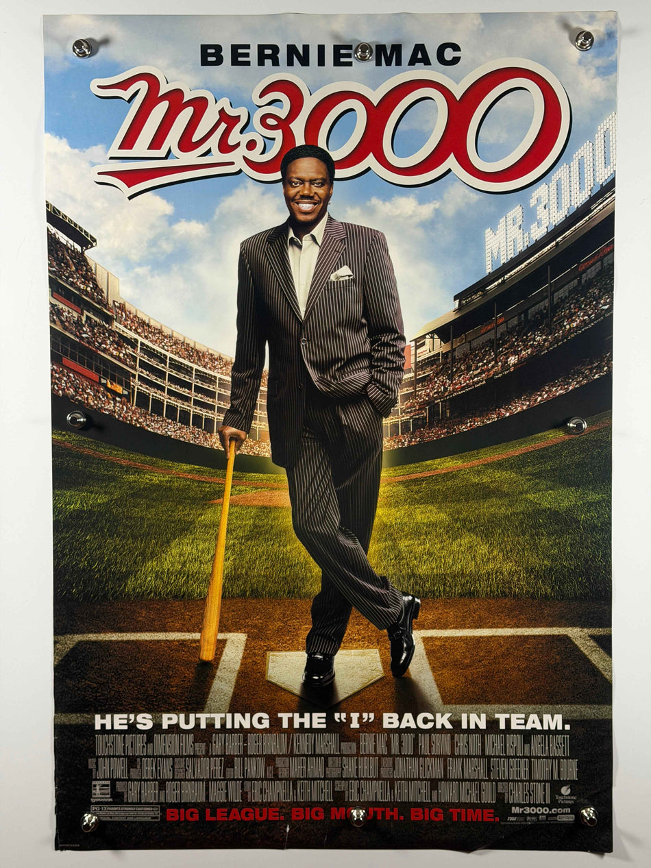 MR. 3000 2004 Original Movie Poster 27x40 DS Rolled Poster Bernie Mac Baseball Comedy